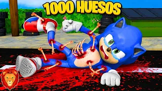 Le ROMPO TODOS los HUESOS a SONIC LA PELICULA en GTA 5! 🦴 (Sonic Movie mod) LEON PICARON