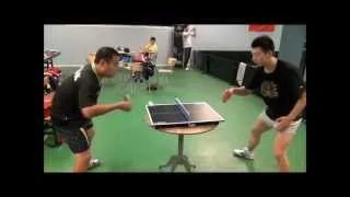 Liu Guoliang и Ma Long играют в mini настольный теннис
