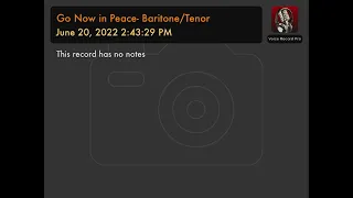 Go Now in Peace- Baritone/Tenor