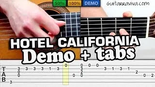 HOTEL CALIFORNIA con Tabs (DEMO) Fingerpicking guitarra