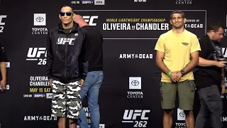 UFC 262: Oliveira vs. Chandler Press Conference Staredowns - MMA Fighting