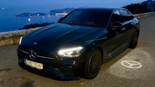 MERCEDES C-Class 2023 - EVENING POV drive in the FRENCH RIVIERA (beautiful scenery)