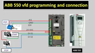 🔵ABB ACS550 CONTROL WIRING AND PROGRAM .2WIRE ,3WIRE ,MOTOR POTENTIOMETER,PID MODE,PFC MODE.