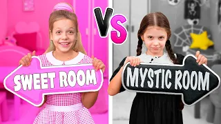 Eva and Wednesday Pink vs Black Hotel Challenge