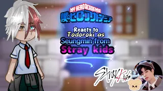 Mha reacts to todoroki as seungmin from stray kids//some angst//no ships//short//