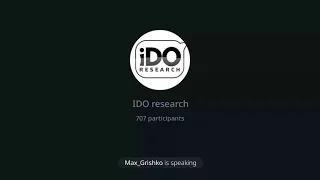 Войс чат с Максом Гришко 28 мая в IDOresearch.