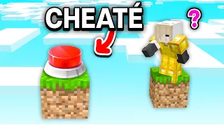 Je dois survivre 7 Jours grâce à ce Bouton CHEATÉ sur Minecraft.. !