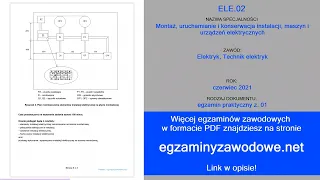 Egzamin zawodowy praktyczny z. 01 ELE.02, czerwiec 2021