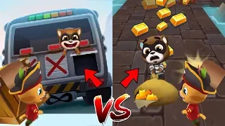 Talking Tom Gold Run Catch The Raccoon VS Boss Fight