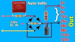 Convert #220v ac to 3v,6v,12v,24v,48v,60v,98v,110v,120v. AC To DC Led driver,Multi output converter.