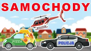 Samochody w mieście - Auta - Pojazdy - Policja -Straż pożarna - Bajka o samochodach - Kidsolandia TV