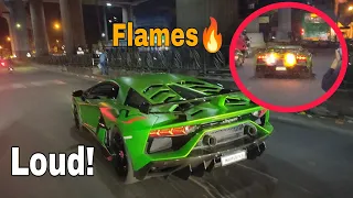 INDIA'S Loudest LAMBORGHINI Aventador SVJ | Exhaust FLAMES and CRAZY Acceleration