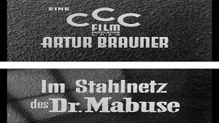 Im Stahlnetz des Dr Mabuse Filmvorspann und Musik siehe Beschreibung