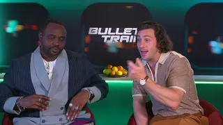 BULLET TRAIN Aaron Taylor Johnson & Brian Tyree Henry Interview : smashing Brad Pitts Face was funny