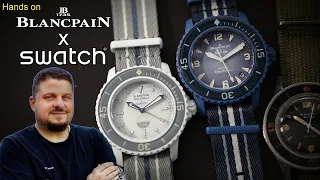 Hands On Blancpain x Swatch Fifty Fathoms Swatch Watch - Scuba Fifty Fathoms Atlantic and Antarctic