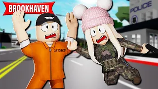 AJUDEI MEU PAI A FUGIR DA PRISÃO NO BROOKHAVEN DO ROBLOX : Historinha brookhaven roblox - PARTE 02