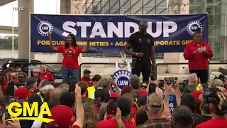 UAW workers strike for the 1st time in history | GMA