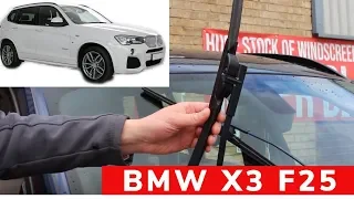 How to change BMW X3 F25 windscreen wiper blades remove and install new wipers