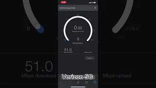 Verizon LTE/5G/5G UW Speed Test