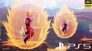 Dragon Ball Z: Kakarot (PS5) - Goku SSJ2 vs Majin Vegeta 4K 60FPS HDR