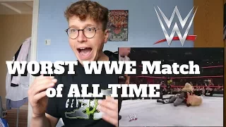 The Worst WWE Wrestling Match of ALL TIME. (my reaction)