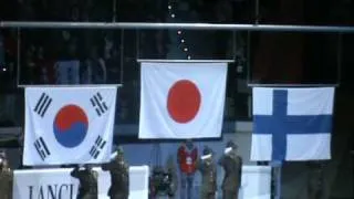 Worlds 2010 Mao Asada, Yu-Na Kim, Laura Lepisto medal ceremony