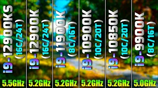 i9 12900KS vs i9 12900K vs i9 11900K vs i9 10900K vs i9 10850K vs i9 9900K | PC Gameplay Tested