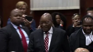 Ex-president J. Zuma arrives in court over 16 corruption charge