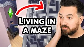 I made my sim live in a maze house