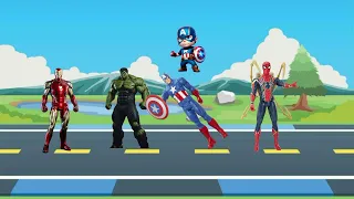 Tebak Gambar, Cartoon Avengers Superhero, Hulk SpiderMan  ceptain America, Marvel,barbara gordon