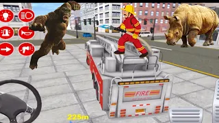 Real Fire Truck Driving Simulator #18Fire Fighting - Tampa Fire Department Truck - Android Gameplay