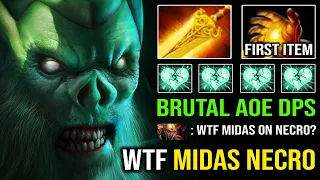 WTF First ITEM Midas Carry Necrophos | Powerful AoE Radiance Burn DPS Instant 1 Shot Dota 2