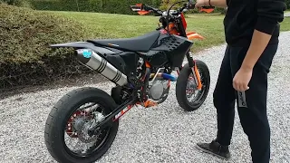 KTM 530 SUPERMOTO LEOVINCE REVS SOUND