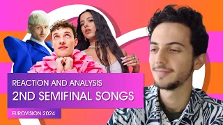Reaction & Analysis - 2nd Semifinal Songs, Eurovision 2024 🇲🇹🇦🇱🇬🇷🇨🇭🇨🇿🇫🇷🇦🇹🇩🇰🇦🇲🇱🇻🇪🇸🇸🇲🇬🇪🇧🇪🇪🇪🇮🇹🇮🇱🇳🇴🇳🇱