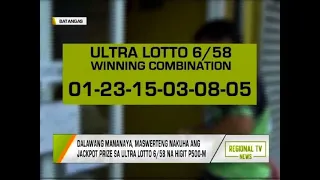 Regional TV News: 6/58 Lotto Jackpot Winners
