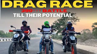 DUKE 390 BS6 vs DUKE 390 BS4 vs DUKE 390 BS3 DRAG RACE TOPEND TEST | HIGHWAY BATTLE 2023