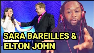 She sang with her hero! SARA BAREILLES and ELTON JOHN Gravity REACTION - First time hearing