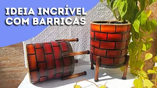 Como fazer um lindo CACHEPÔ ( Fr. cachepot ) com BARRICA de papelão e plaquinhas de isopor