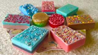 ASMR Crunchy Soap Cutting 💙💛💜