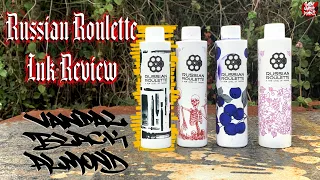 Russian Roulette ink review (vandal black almond) Molotow Dripstick & Art Primo 30mm hit n go Marker