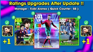 All Players Ratings Upgrade With XABI Alonso Booster Manager In eFootball 2024 Mobile !! 🤩🔥
