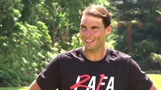 Rafael Nadal's photo shoot with the trophy at Australian Open 2022