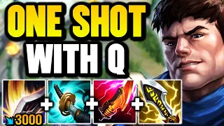 GAREN BUT MY Q LITERALLY ONE SHOTS YOU FROM FULL HEALTH! (FULL CRIT GAREN)