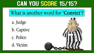 Guess the synonym quiz | CAN YOU SCORE 15/15? | English Vocabulary Test | Part-15