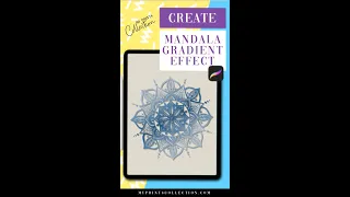 PROCREATE ILLUSTRATION | Easy Gradient Mandala Effect with you iPad in less than 5 MINUTES
