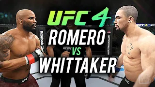 EA Sports UFC 4 - YOEL ROMERO vs ROBERT WHITTAKER CPU vs CPU (RAW GAMEPLAY)