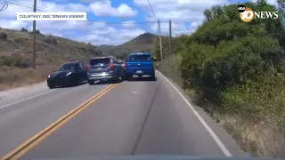 Dashcam captures SUV's dangerous move on Escondido road