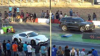 Cherokee SRT8 vs Porsche 718 Cayman GTS | ARRANCONES AUTÓDROMO CULIACÁN | DRAG RACING | 1/4 MILE