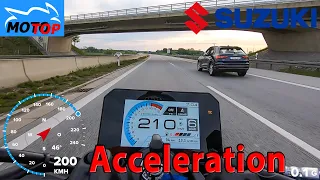 Suzuki GSX-8S (2023) - ACCELERATION - Gopro GPS and DRAGY measured