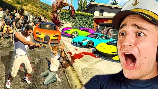 Robando COCHES MILLONARIOS en un APOCALIPSIS ZOMBIE en GTA 5 !! 💰💀